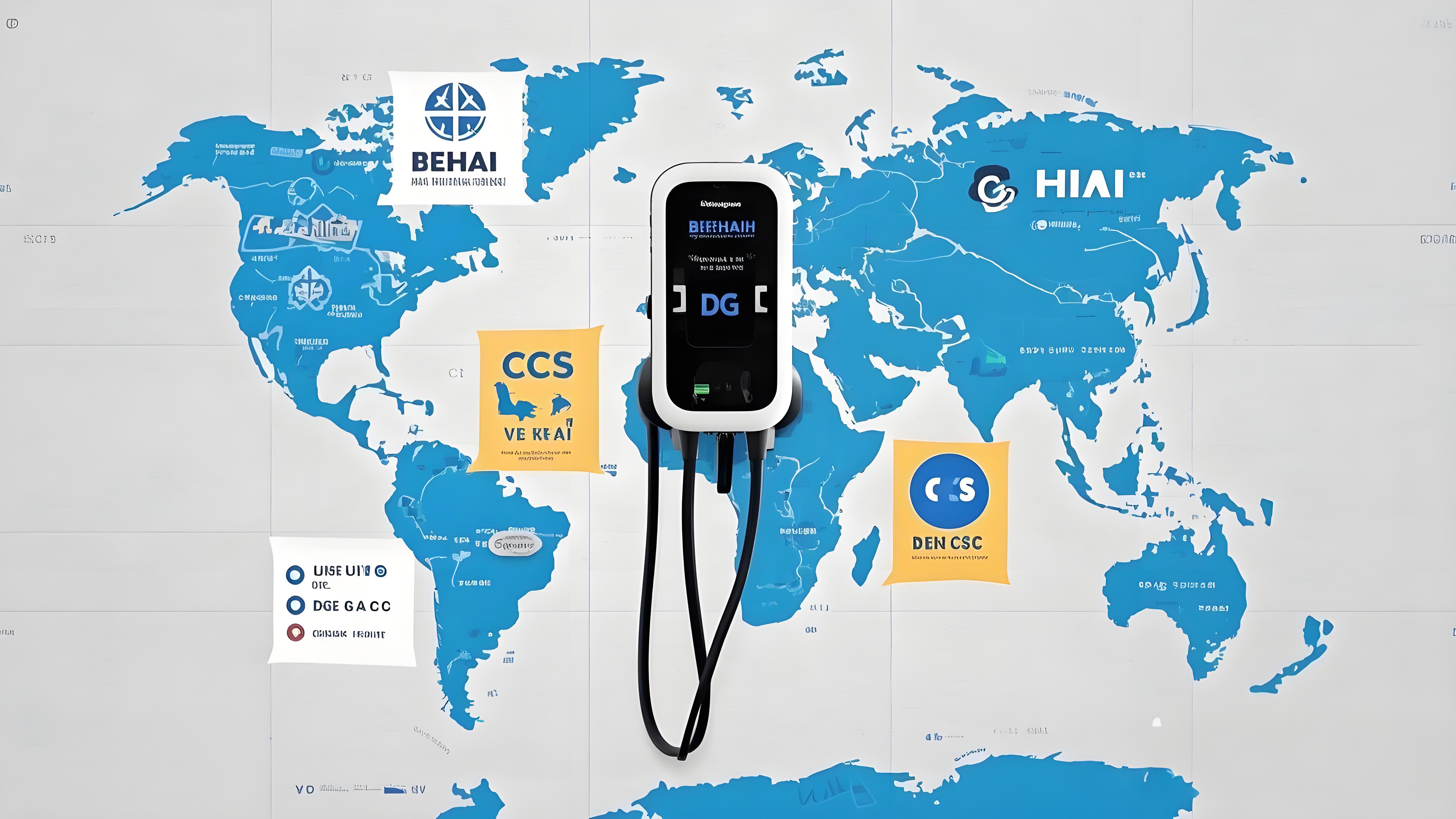EV charging piles and stations must align with regional connector standards
