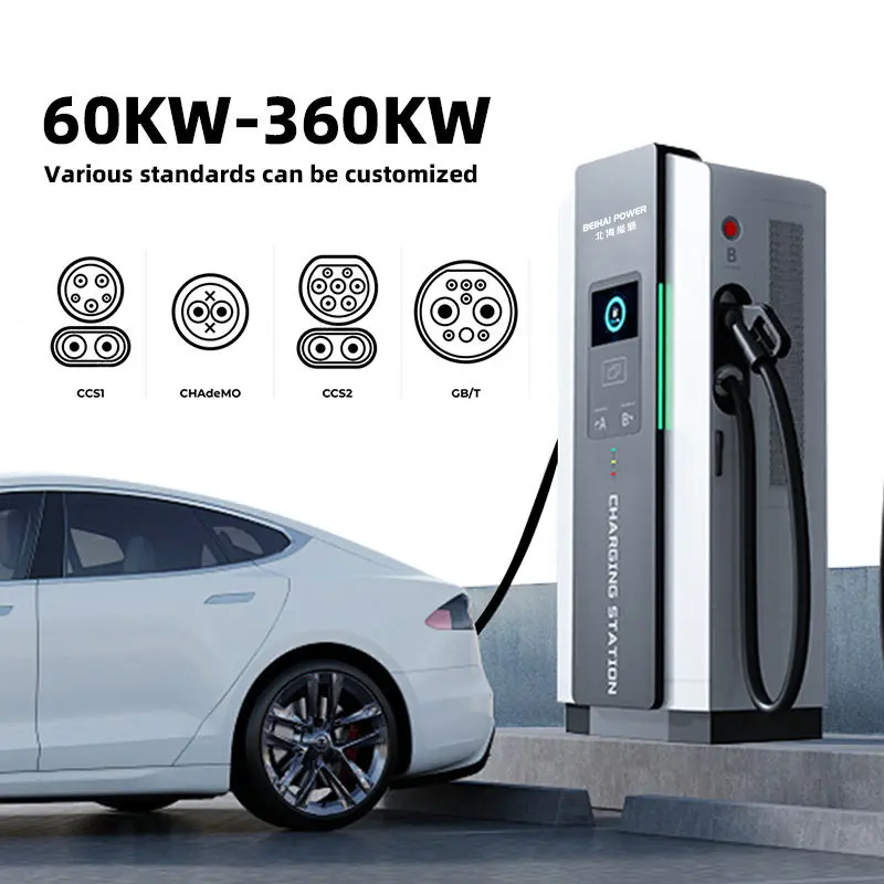 240kw CCS1/CCS2/Chademo/GBT DC Fast Evse Electric Vehicle Charging Station Level 3 Dual Gun EV Car Charger for Commercial