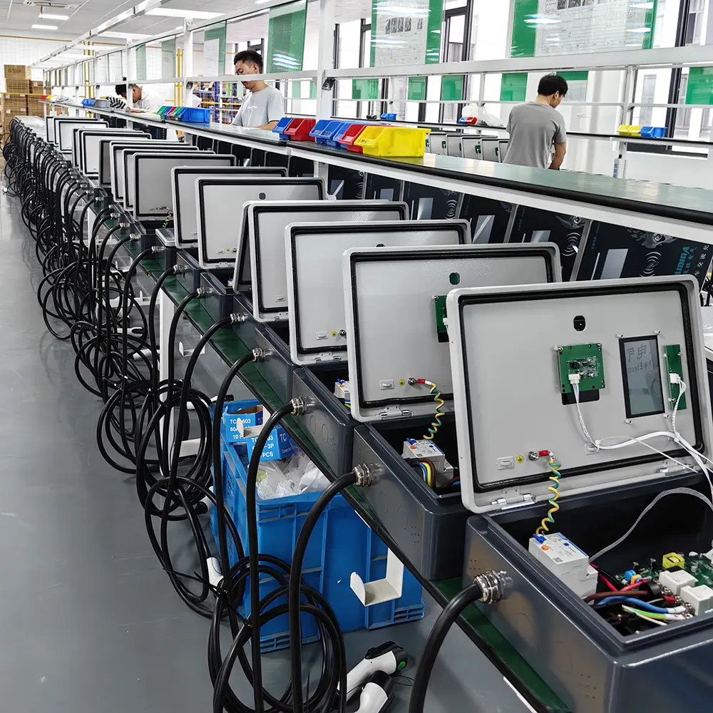 Electric Vehicle Car Battery Charger Level3 22kw 32A EV AC Quick Charging Station Type2 Home Car Charger with Bluetooth APP