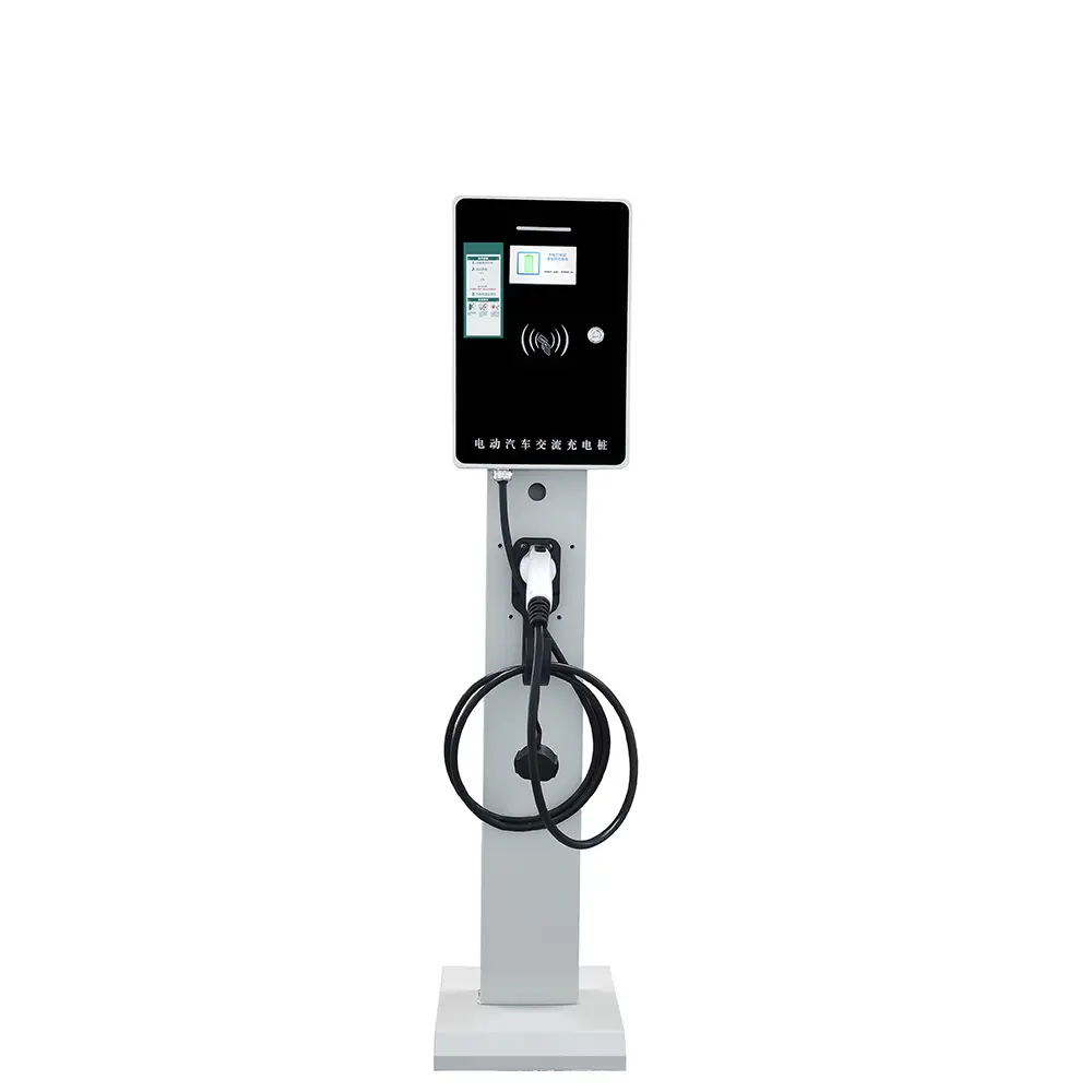Level 2 AC EV Charger Type 2 New Energy Electric Vehicle Floor-Mounted Charging Station 380V 32A AC EV Charging Pile 22KW AC Electric Car Charger