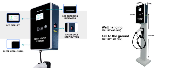 22KW AC EV Charger Type2 Electric Car Charger Level 2 AC Charging Station