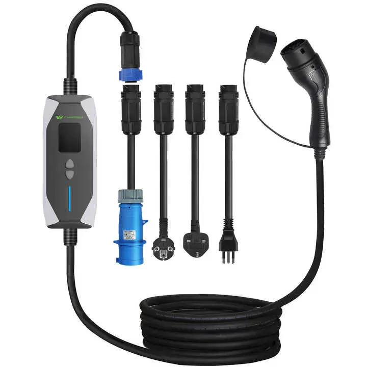 16A Type 2 Electric Vehicle Charging Station AC Electric Car Charger 7KW Home Use Portable EV Charger