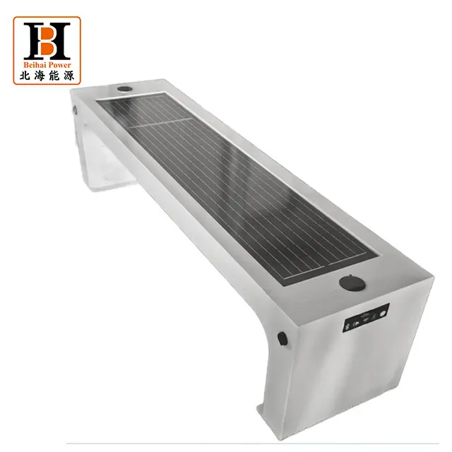 New Street Furniture Park Mobile Phone Charging Solar Garden Outdoor Benches